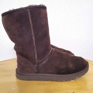 UGG Y2K Classic Short II Chocolate Brown Boots US 8 Suede Shearling Espresso‎